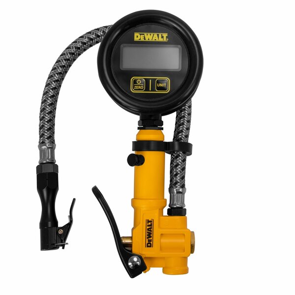 Dewalt 2.5 Digital Inflator with 12 Steel Braided Hose 0--200 PSI DXCM024-0411